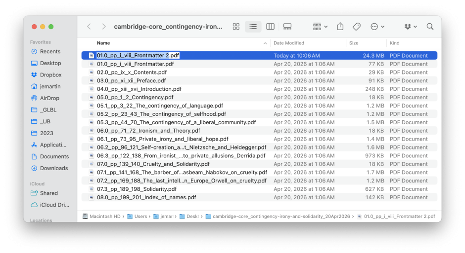The combined PDF, with the "2" at the end, waiting to be renamed. 